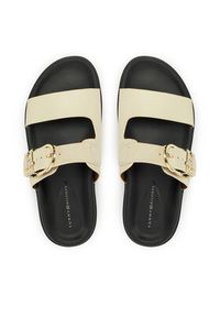 TOMMY HILFIGER - Tommy Hilfiger Klapki FW0FW08512 Écru. Materiał: skóra #3