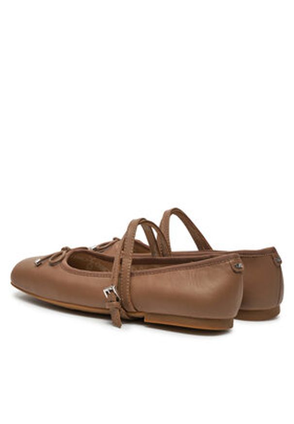 MICHAEL Michael Kors Baleriny Collette Flex Ballet 40T4CTFP1L Brązowy. Kolor: brązowy. Materiał: skóra