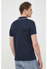Polo Ralph Lauren polo męski kolor granatowy z aplikacją. Typ kołnierza: polo. Kolor: niebieski. Materiał: poliester. Długość rękawa: krótki rękaw. Długość: krótkie. Wzór: aplikacja #2
