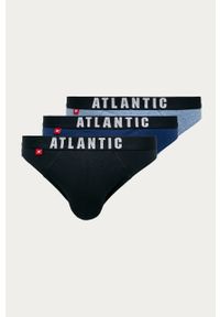 Atlantic - Slipy (3-pack). Kolor: niebieski. Materiał: bawełna, dzianina, elastan. Wzór: nadruk #1