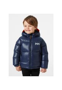 Dziecięca kurtka z kapturem Helly Hansen Isfjord. Typ kołnierza: kaptur. Kolor: niebieski. Materiał: puch #1