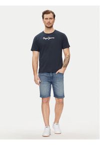 Pepe Jeans T-Shirt Eggo N PM508208 Granatowy Regular Fit. Kolor: niebieski. Materiał: bawełna #3