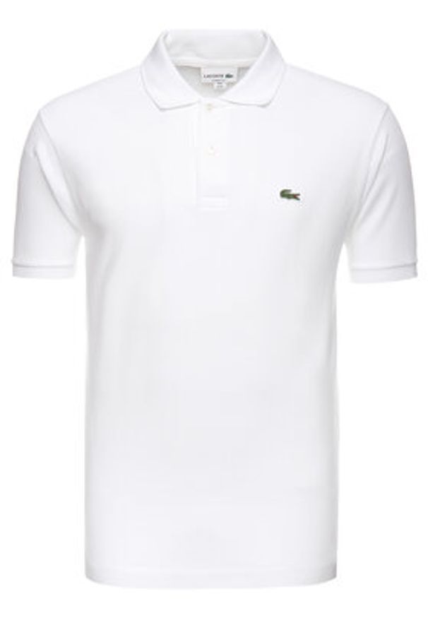 Lacoste Polo L1212 Biały Classic Fit. Typ kołnierza: polo. Kolor: biały. Materiał: bawełna