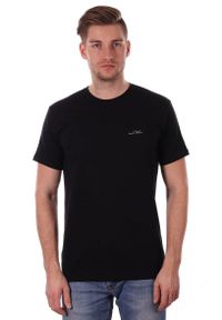 Czarny Gładki T-shirt Męski, Krótki Rękaw, Just Yuppi, 100% BAWEŁNA, Koszulka, z Logo. Okazja: na co dzień. Kolor: czarny. Materiał: bawełna. Długość rękawa: krótki rękaw. Długość: krótkie. Wzór: nadruk. Styl: casual #1