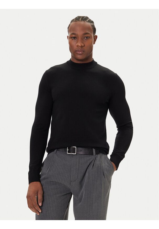 JOOP! Sweter 17 JK-07Davide 30032606 Czarny Modern Fit. Kolor: czarny. Materiał: wełna