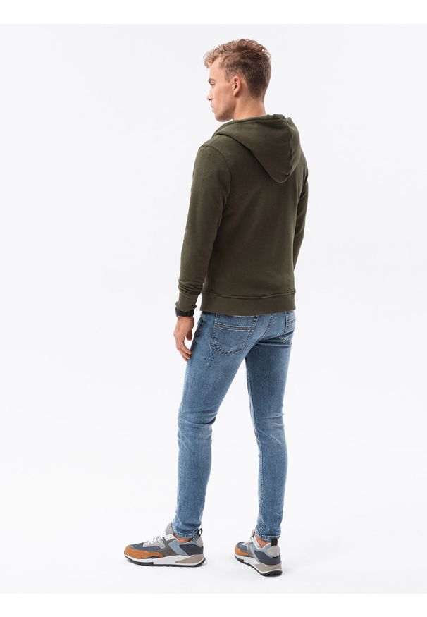 Brązowa bluza Ombre Clothing z kapturem