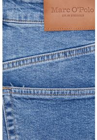 Marc O'Polo szorty jeansowe damskie gładkie high waist. Stan: podwyższony. Kolor: niebieski. Materiał: jeans. Wzór: gładki #4