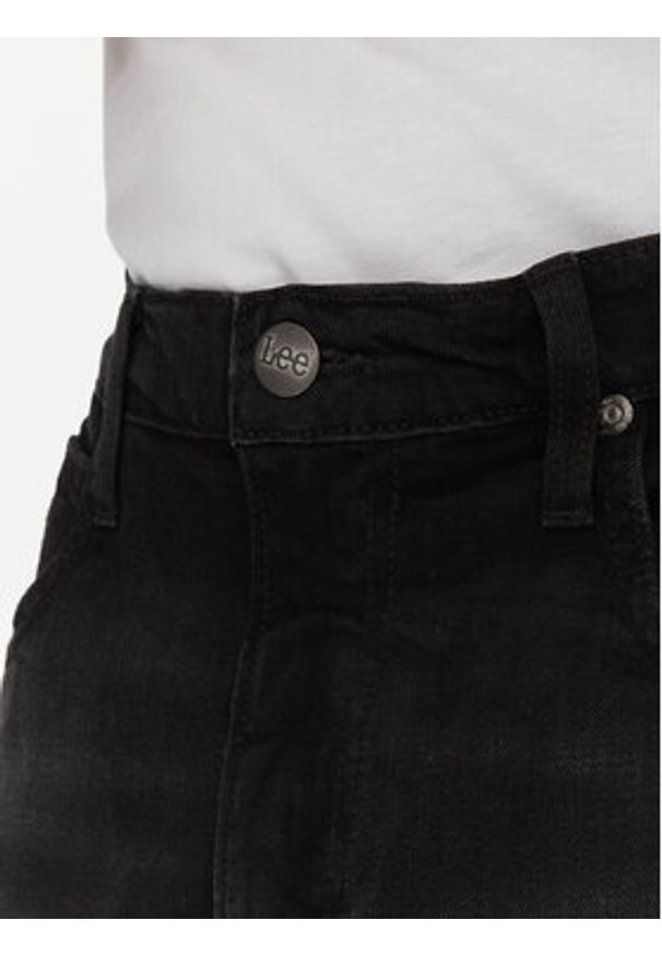 Lee Szorty jeansowe 5 Pocket 112363930 Czarny Regular Fit. Kolor: czarny. Materiał: bawełna