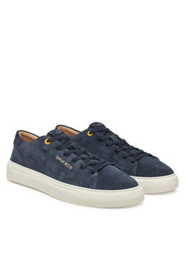 Replay - REPLAY Sneakersy GMZ6U .000.C0001L Granatowy. Kolor: niebieski. Materiał: zamsz, skóra