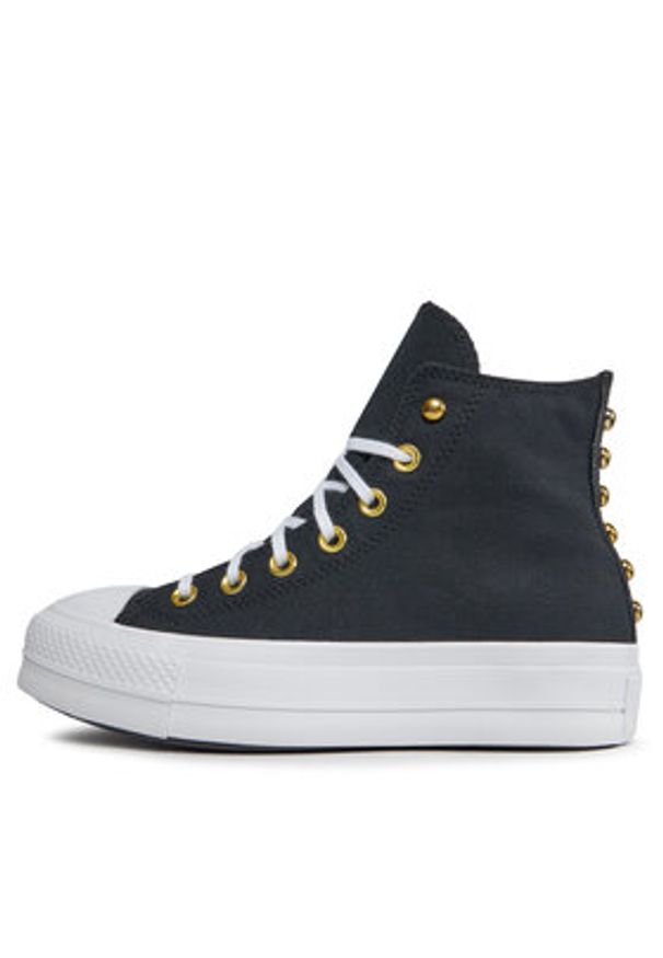 Converse Trampki Chuck Taylor All Star Lift Platform Star Studded A05453C Czarny. Kolor: czarny. Materiał: materiał. Obcas: na platformie