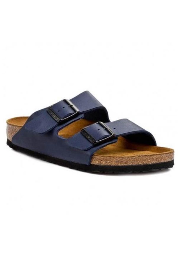 Klapki dla dzieci Birkenstock Arizona Kids. Kolor: niebieski. Materiał: materiał, skóra, syntetyk