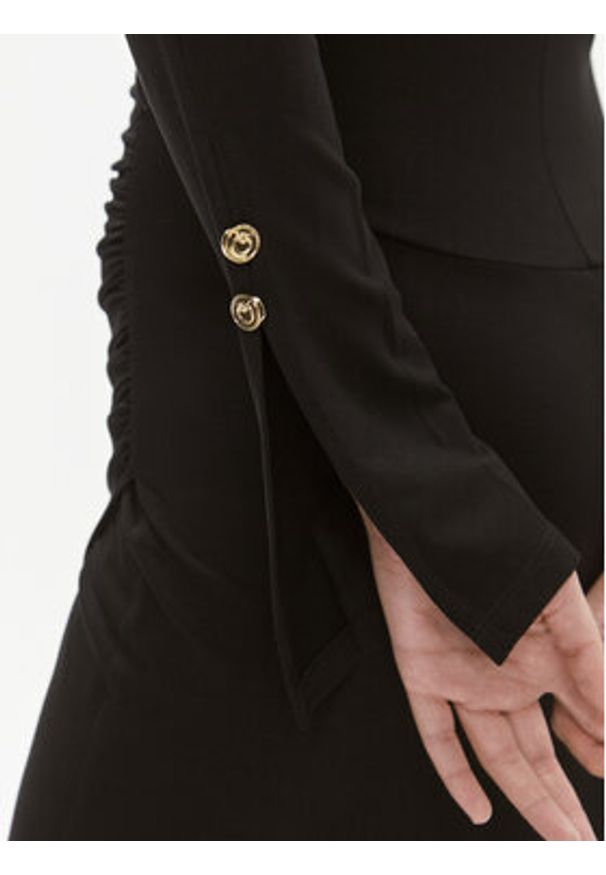 Pinko Sukienka koktajlowa Alpha 102367 A1DE Czarny Slim Fit. Kolor: czarny. Materiał: wiskoza. Styl: wizytowy