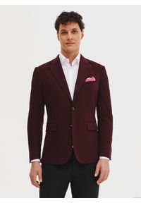 Pako Lorente - PAKO LORENTE – Dzianinowa marynarka w kolorze bordowym. Kolor: czerwony, beżowy. Materiał: dzianina. Sezon: wiosna #1