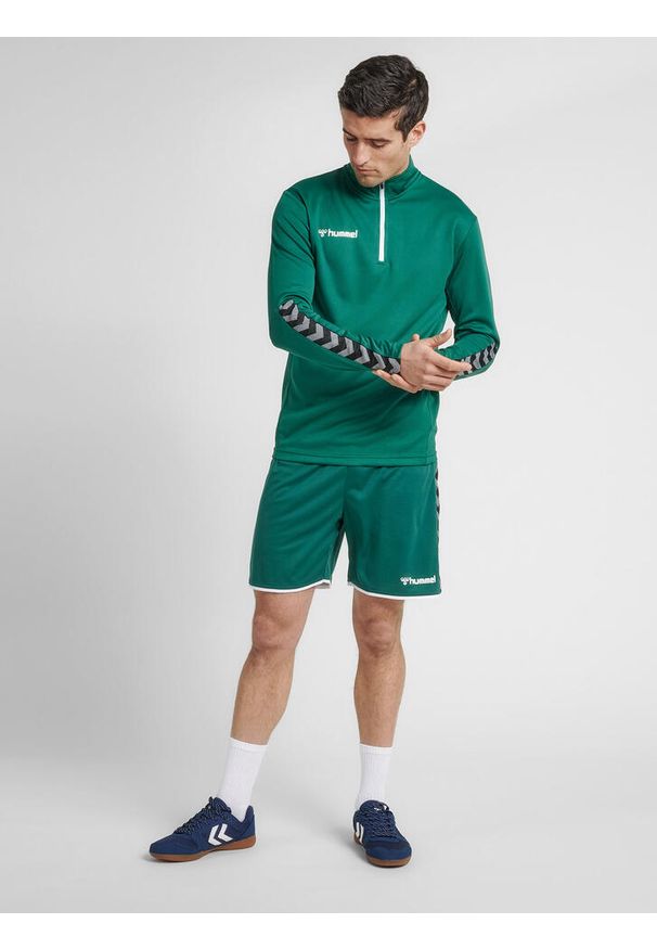 Bluza Hummel demi-zip hmlAUTHENTIC. Kolor: zielony, biały, wielokolorowy. Sport: fitness, piłka nożna