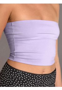 Sinsay - Top typu bandeau w stylu basic - fioletowy. Kolor: fioletowy