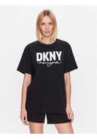 DKNY Sport T-Shirt DP3T9323 Czarny Classic Fit. Kolor: czarny. Materiał: bawełna. Styl: sportowy