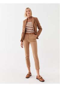 Marella Spodnie materiałowe Rapid 2331361237200 Brązowy Regular Fit. Kolor: brązowy. Materiał: materiał, bawełna