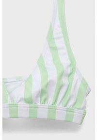 Roxy dwuczęściowy strój kąpielowy dziecięcy kolor zielony. Kolor: zielony. Materiał: poliester, dzianina. Rodzaj stanika: odpinane ramiączka #2