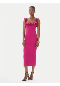 MICHAEL Michael Kors Sukienka codzienna MS683CG33D Różowy ciemny Slim Fit. Okazja: na co dzień. Kolor: różowy. Materiał: wiskoza. Typ sukienki: proste. Styl: casual #1