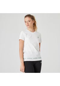 Koszulka z krótkim rękawem damska Adidas Gym & Pilates. Materiał: bawełna. Długość rękawa: krótki rękaw. Długość: krótkie. Sport: joga i pilates #1