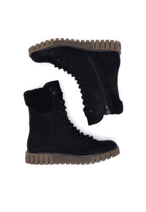 Rieker Trzewiki Y3467-00 Czarny. Kolor: czarny. Materiał: materiał