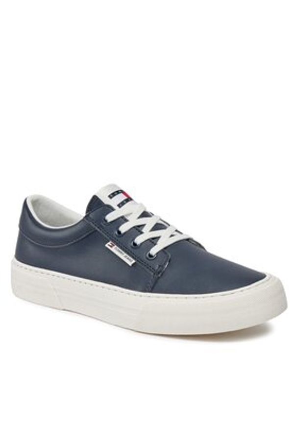 Tommy Jeans Sneakersy Th Central Cc And Coin Granatowy. Kolor: niebieski. Materiał: materiał