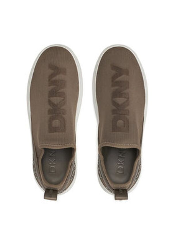 DKNY Sneakersy Jonas K4403462 Brązowy. Kolor: brązowy. Materiał: materiał