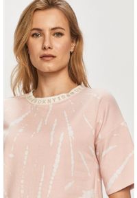 DKNY - Dkny - T-shirt piżamowy YI2422472. Kolor: różowy. Materiał: dzianina #3