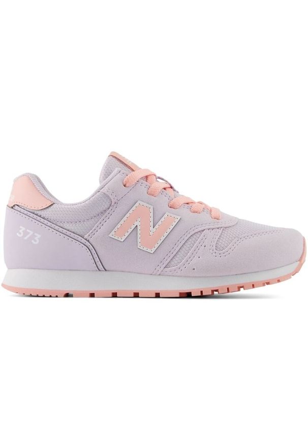 Buty New Balance Jr YC373AN2 fioletowe. Okazja: na uczelnię. Kolor: fioletowy. Materiał: materiał, syntetyk, guma. Szerokość cholewki: normalna. Wzór: kolorowy. Model: New Balance 373