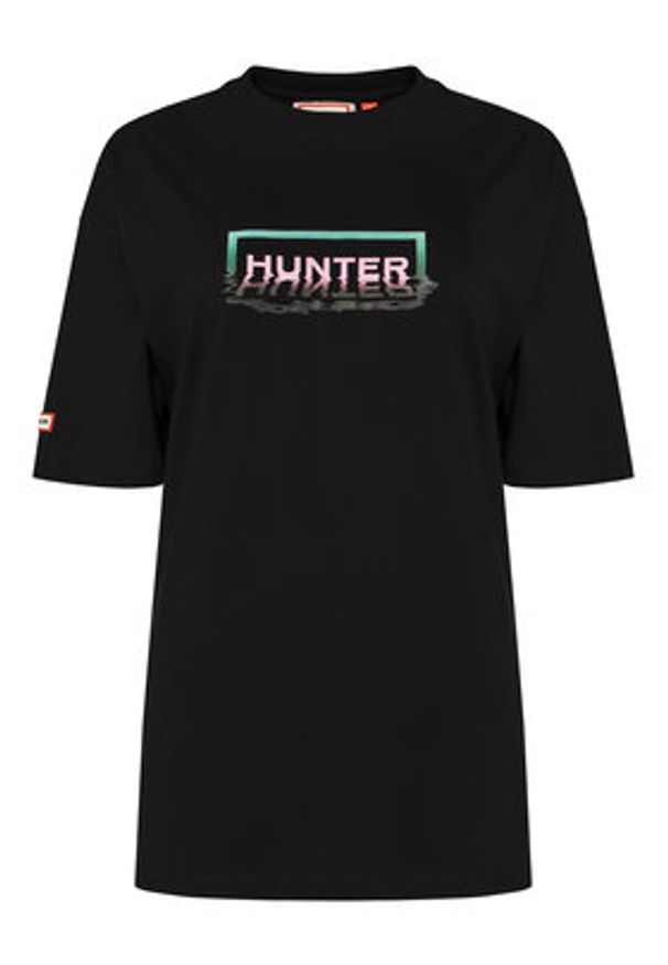 Hunter T-Shirt Abele UNISEX HARU0007251 Czarny Regular Fit. Kolor: czarny. Materiał: bawełna