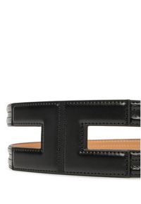 Elisabetta Franchi Pasek Damski CT-70S-56E2-V150 Czarny. Kolor: czarny. Materiał: skóra