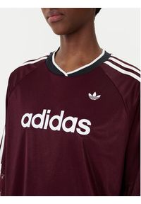 Adidas - adidas Bluzka KC6432 Bordowy Oversize. Kolor: czerwony. Materiał: syntetyk #3