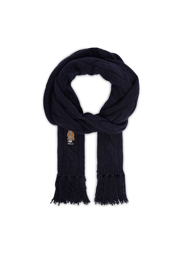 Polo Ralph Lauren Szalik 455981434002 Granatowy. Kolor: niebieski. Materiał: wełna