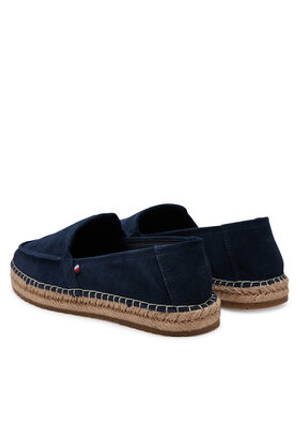TOMMY HILFIGER - Tommy Hilfiger Espadryle Hilfiger Flex Espa Suede Loafer FM0FM05392 Granatowy. Kolor: niebieski. Materiał: skóra, zamsz