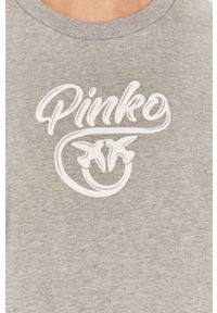 Pinko - Bluza. Kolor: szary. Wzór: aplikacja #5