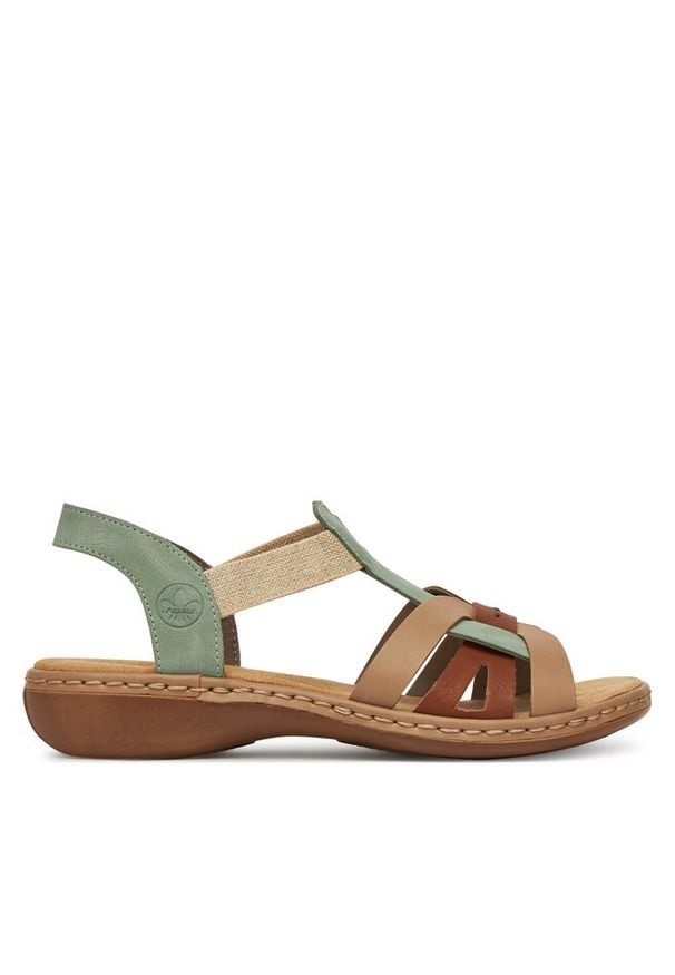 Sandały Rieker. Kolor: zielony
