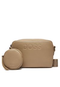 BOSS - Boss Torebka Addison 50523408 Beżowy. Kolor: beżowy. Materiał: skórzane