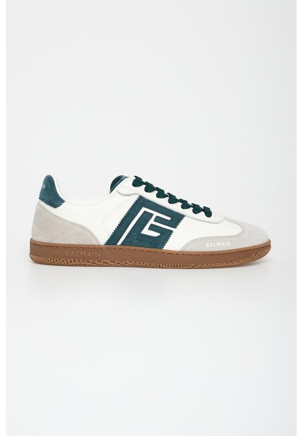 Balmain - Sneakersy męskie zamszowe BALMAIN. Materiał: zamsz
