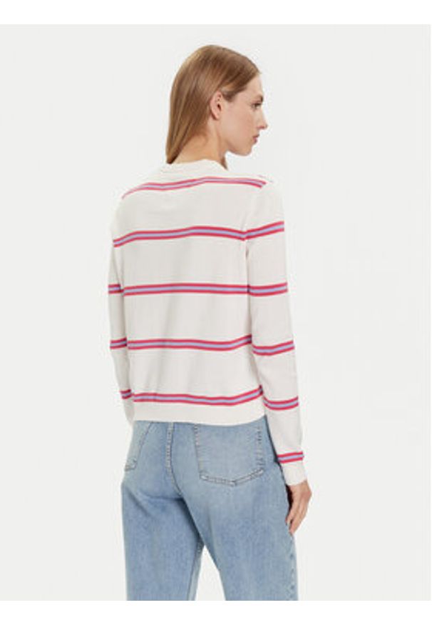 Tommy Jeans Sweter Essential DW0DW20159 Écru Regular Fit. Materiał: bawełna