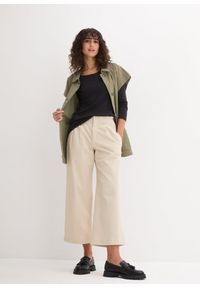 bonprix - Bluzka z długim rękawem z czystej bawełny organicznej. Kolor: czarny. Materiał: bawełna. Długość rękawa: długi rękaw. Długość: długie. Wzór: prążki #3