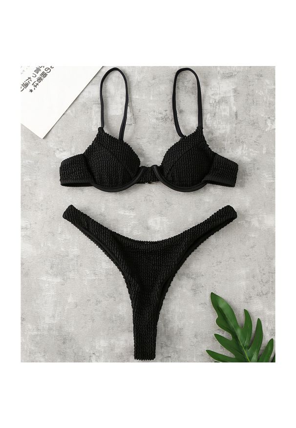 Intica - Bikini z usztywnieniem na plażę i basen Ytsje. Kolor: czarny. Materiał: materiał