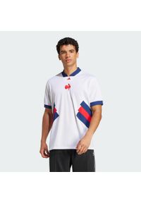 Adidas - Koszulka France Heritage. Kolor: niebieski, wielokolorowy, biały. Sport: piłka nożna