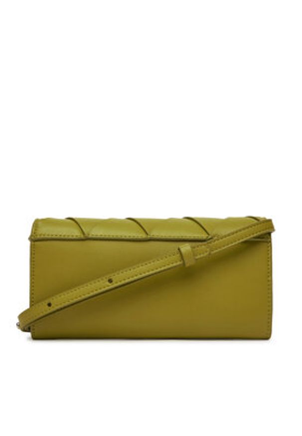 Calvin Klein Torebka Ck Woven Convertible Wallet Bag K60K612970 Zielony. Kolor: zielony. Materiał: skórzane