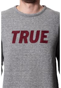 Mustang - MUSTANG BLUZA TAPE SWEATSHIRT MID GREY MELANGE 1006024 4140. Wzór: melanż, napisy #9
