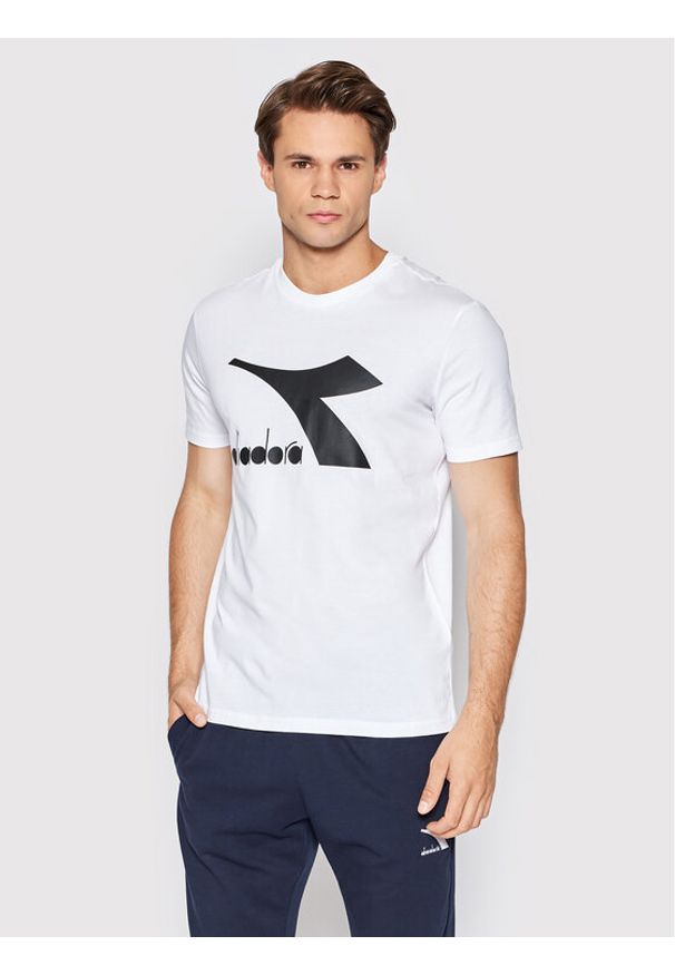 Diadora T-Shirt Chromia 102.178747 Biały Regular Fit. Kolor: biały. Materiał: bawełna