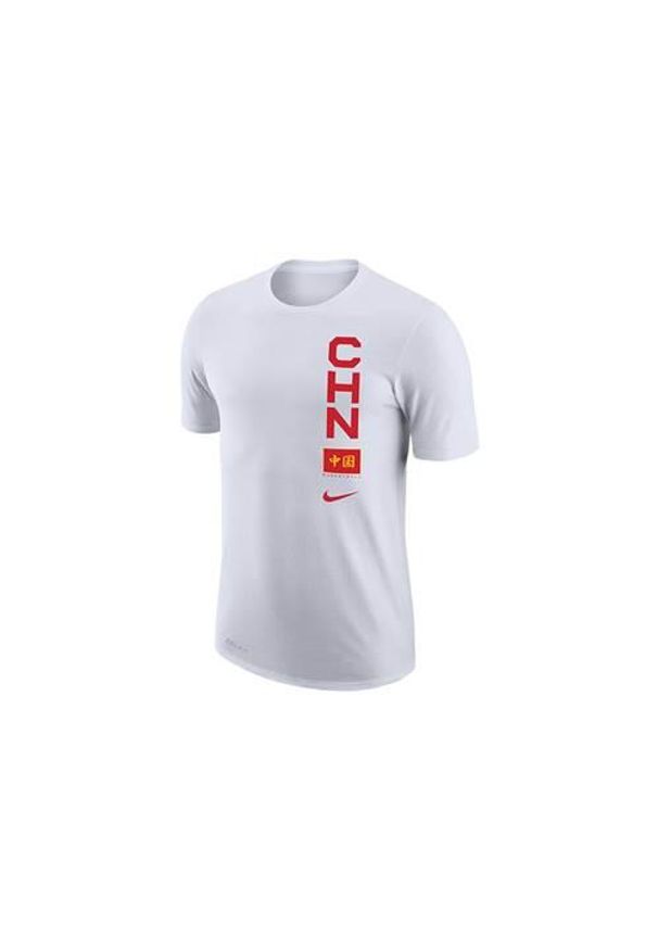 Koszulka treningowa męska Nike China Dri-fit Team. Kolor: biały. Długość rękawa: krótki rękaw. Technologia: Dri-Fit (Nike). Długość: krótkie. Sport: bieganie