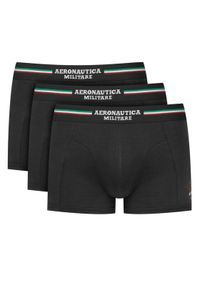 Aeronautica Militare Komplet 3 par bokserek AM1UBX001T Czarny. Kolor: czarny. Materiał: bawełna #1