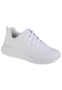 skechers - Buty do chodzenia damskie Skechers Bobs Buno How Sweet. Zapięcie: sznurówki. Kolor: biały. Materiał: tkanina, materiał, guma, syntetyk. Szerokość cholewki: normalna. Sport: turystyka piesza