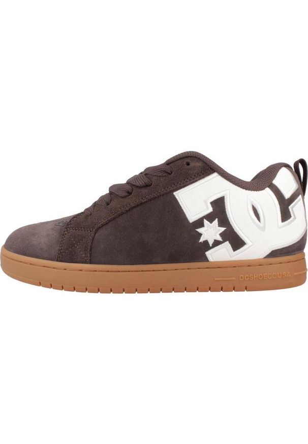 DC Shoes - Buty DC COURT GRAFFIK M Brązowy. Zapięcie: sznurówki. Kolor: brązowy. Materiał: skóra, syntetyk, materiał. Szerokość cholewki: normalna. Sport: turystyka piesza