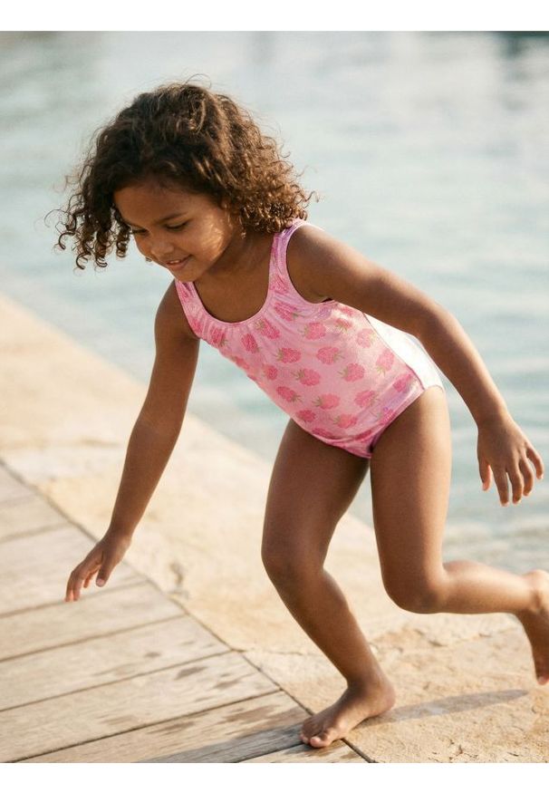 Sinsay - Jednoczęściowy strój kąpielowy z motywem owocowym - różowy. Kolor: różowy